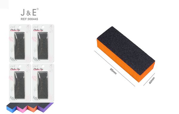 Lima de uñas cuandrada 9.5cm negro colores