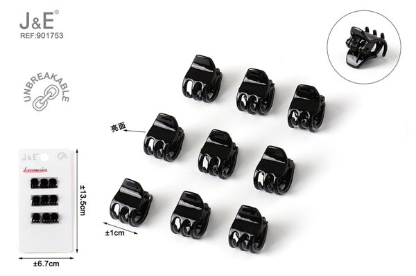 Set de mini pinza acrilica/negro