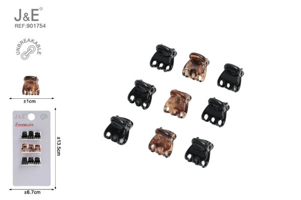 Mini pinza acrilica/mixto 1cm 9pcs