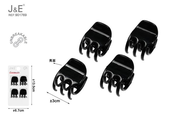 Set de mini pinza acrilica/negro