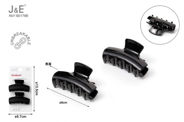6cm pinza de pelo irrompible/negro