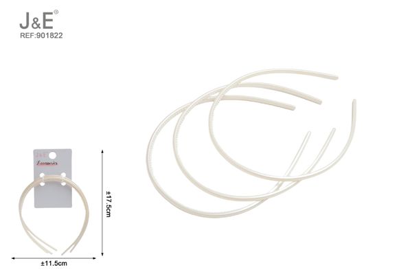 0.5cm diadema clásica en blanco