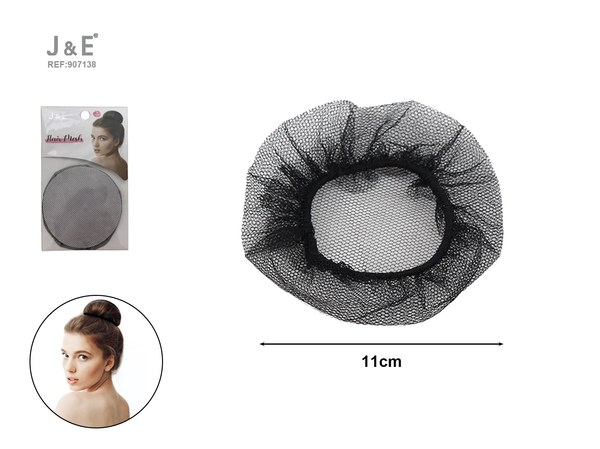 Malla fina negra para cabello 1pc 11cm