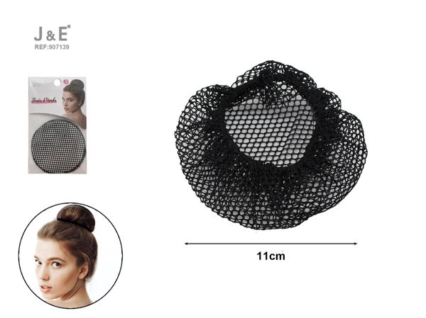Malla media negra para cabello 1pc
