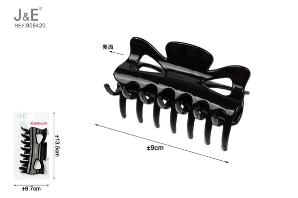 9cm pinza de pelo alta calidad/negro