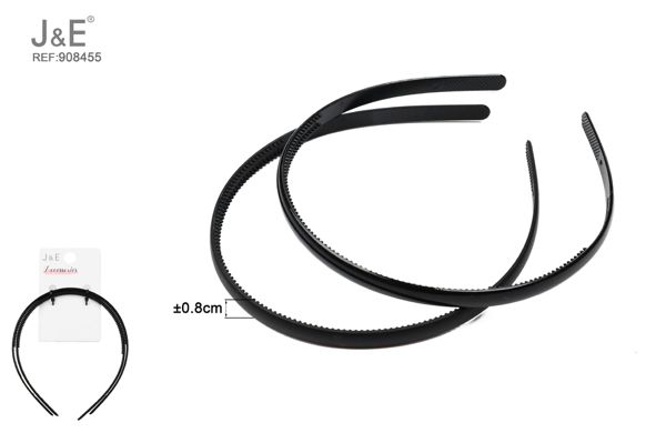 0.8cm diadema fina en negro