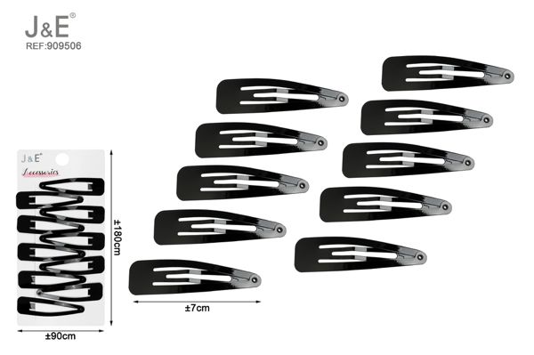 7cm pinzas del pelo color negro