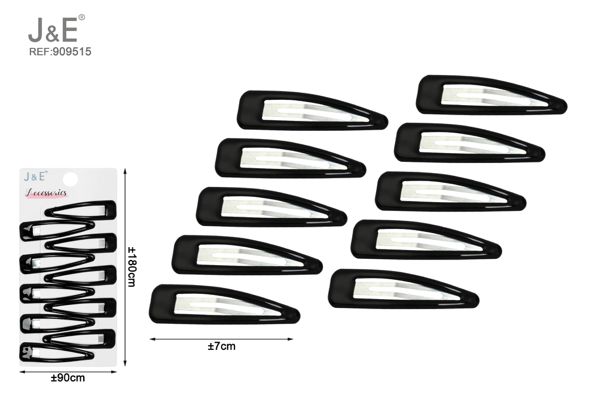 6.5cm pinzas del pelo/negro