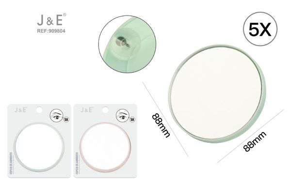 8.8cm espejo de belleza con aumento 5x