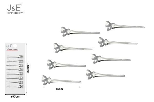 8pcs pinza del pelo de metal