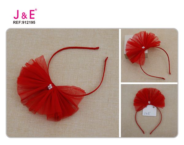 Diadema roja de flor