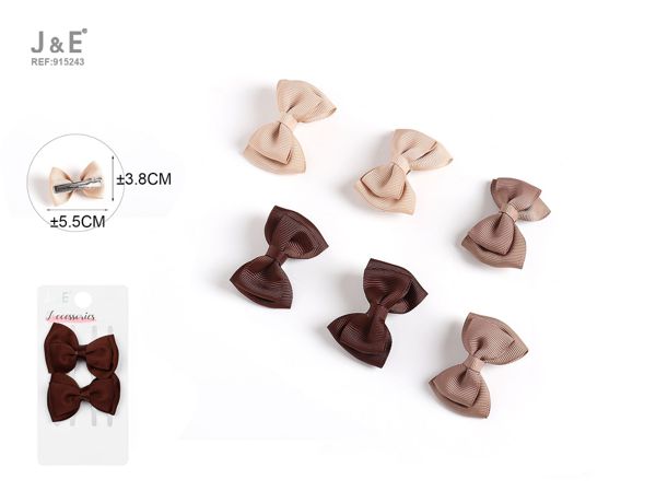 2pcs pinza pajarita ±5.5*3.8cm camello