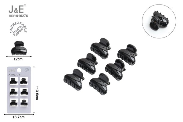 Set de mini pinza acrilica/negro
