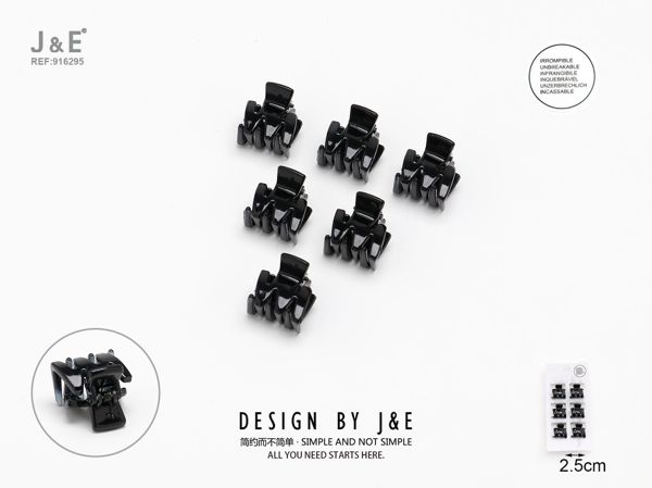 Set de mini pinza acrilica/negro