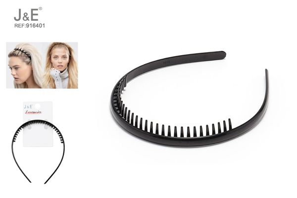 Diadema dentada en negro