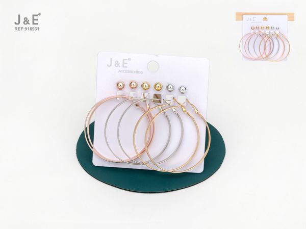 60cm set de pendientes de aros
