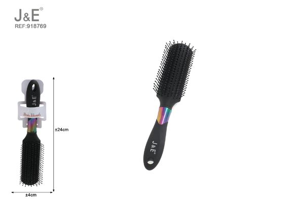 Cepillo de pelo vistoso negro