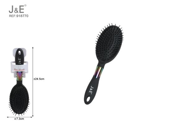 Cepillo de pelo vistoso negro