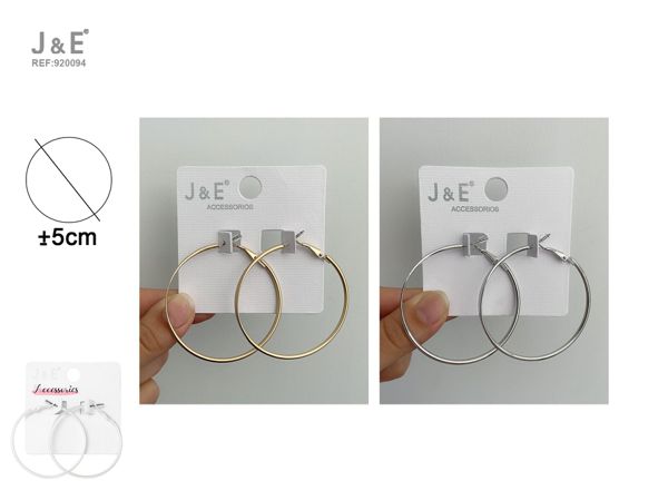 Aretes de aro en color dorado/plata