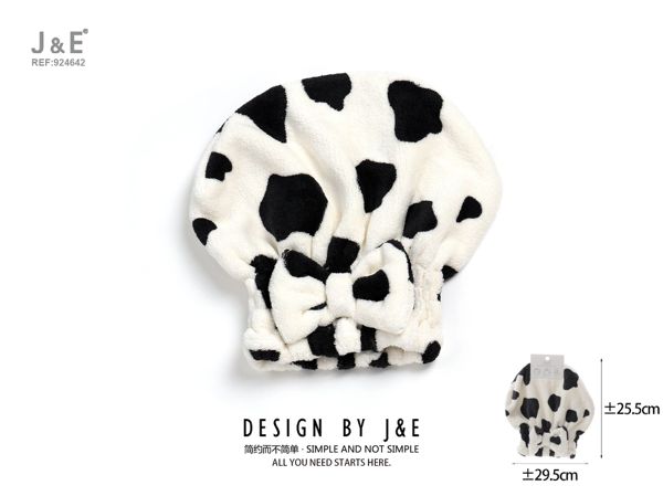 Gorro para secar el pelo vaca