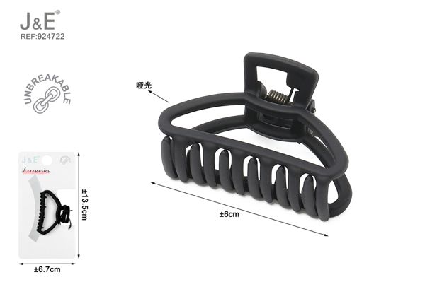 Pinza de pelo irrompible/negro 6cm