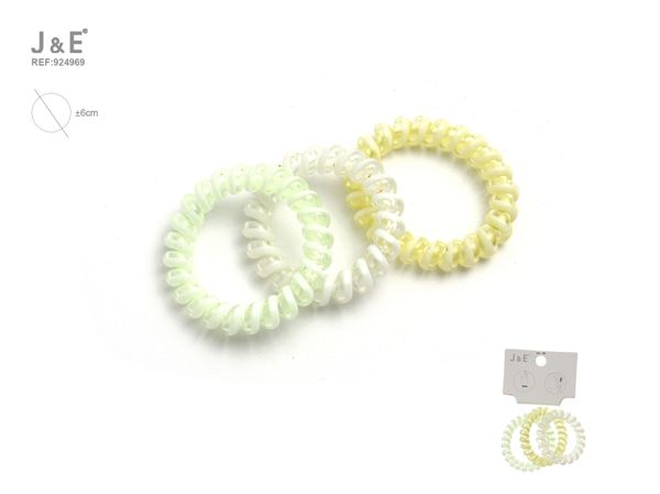 3pcs goma espiral color combinado