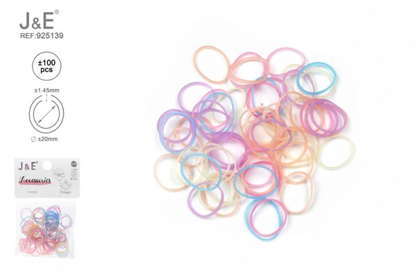 1.5cm goma altamente elastica ±100pcs mixto