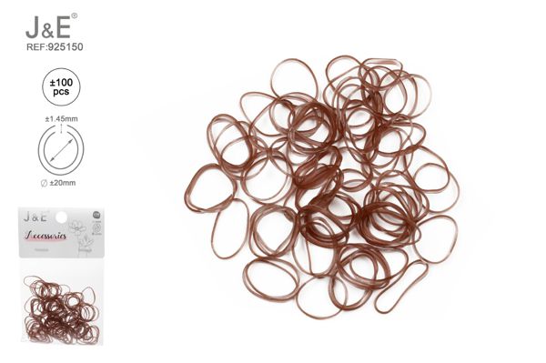 1.5cm goma altamente elastica ±100pcs marrone