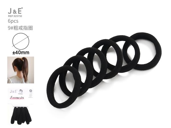 Coletero negro 6pcs nº9 ±40mm grueso