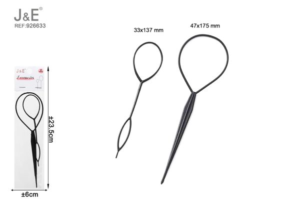 Herramienta para trenzar pelo 2pcs 33*137mm/47*175mm