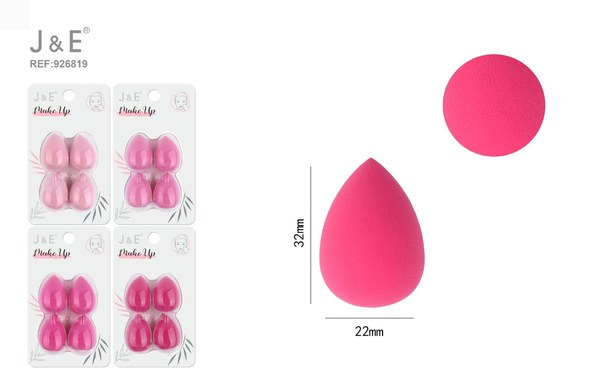 Esponja belleza gota pequenia 4pcs 22*32mm