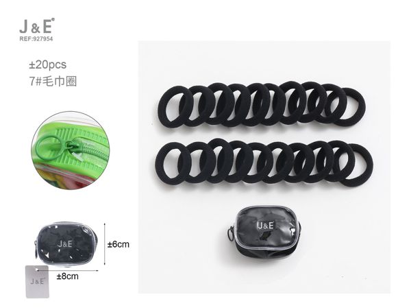 Coletero negro 20pcs nº7 uso monedero
