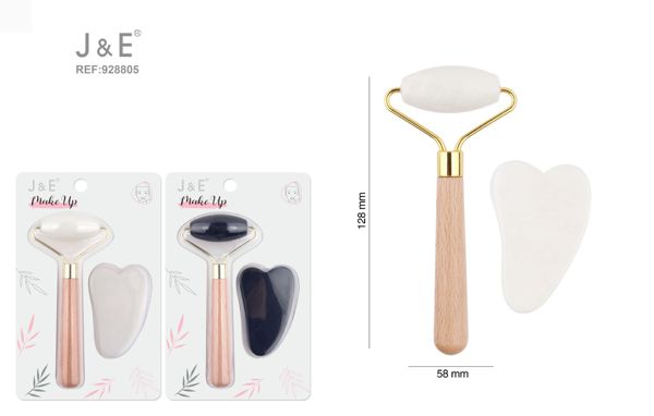Masajeador de jade con tablero guasha 2pcs