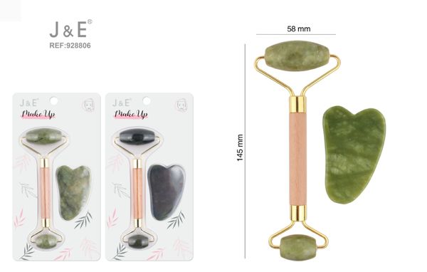 Masajeador de jade con tablero guasha 2pcs