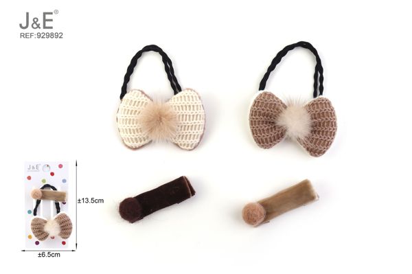Set de coleteros y pinza de pelo