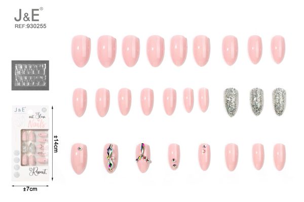 Unas postizas diamante 24pcs~}-9:::th1nlifrari11124pcs