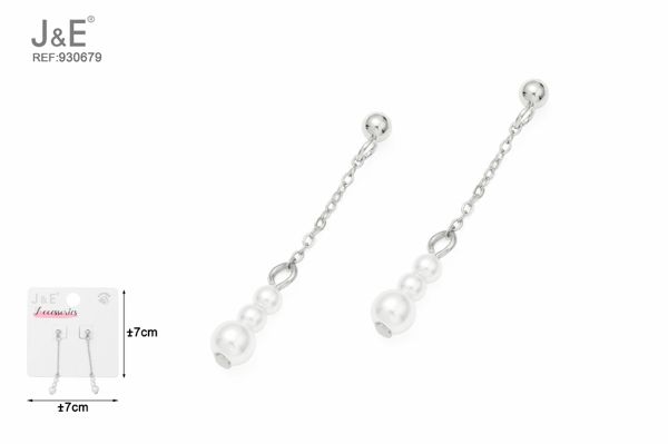 Pendientes perlas oro blanco