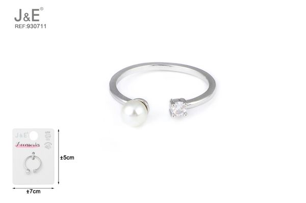 Anillo perlas oro blanco
