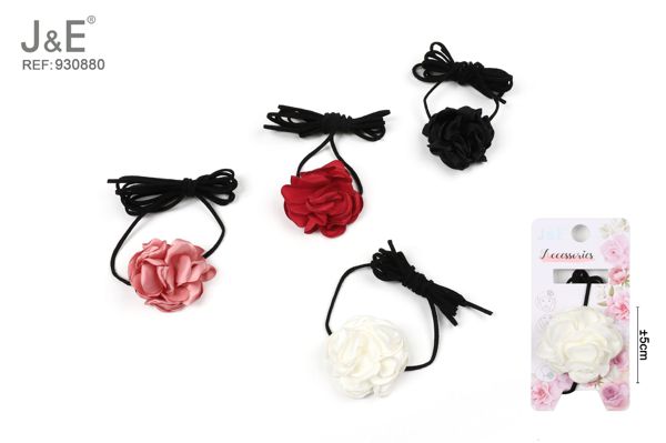 Chocker de flor con elastico colores
