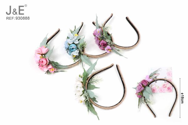 Diadema de flores colores