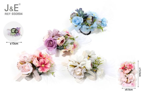 Broche pinza coletero de flores multiuso