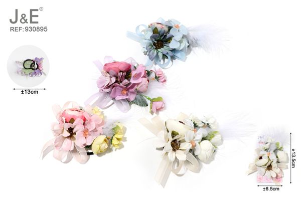 Broche pinza coletero de flores multiuso