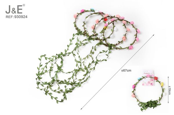 67cm diadema con slores postizas