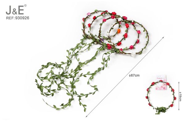 67cm diadema con slores postizas