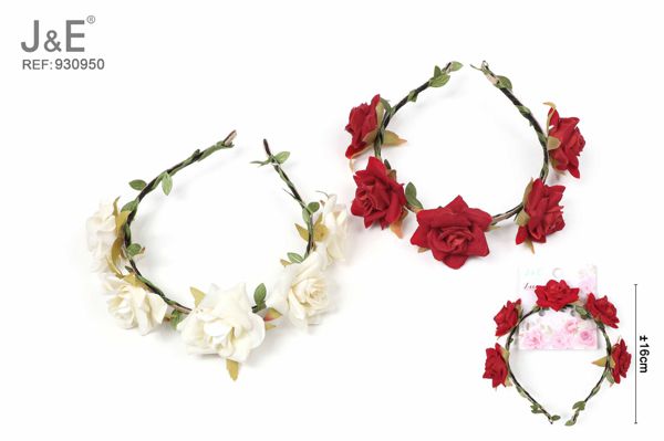 Diadema con flores postizas