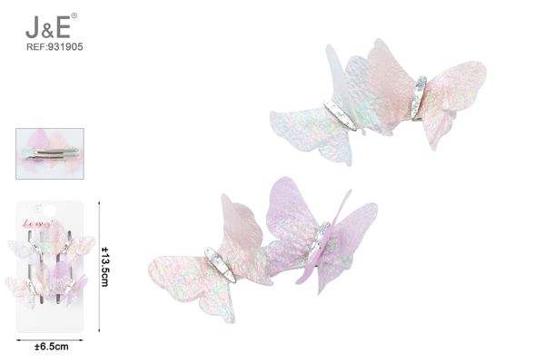 Pinza de pelo mariposa 4pcs