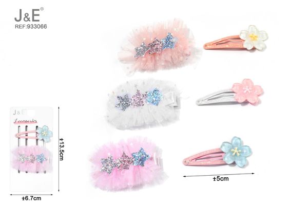Pinza de pelo con flor 2pcs