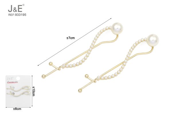 Pinza de pelo con perlas 2pcs