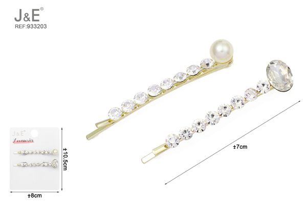 Pinza de pelo con perlas 2pcs