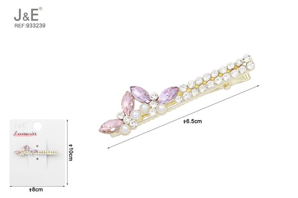 6.5cm pinza de pelo mariposa cristal